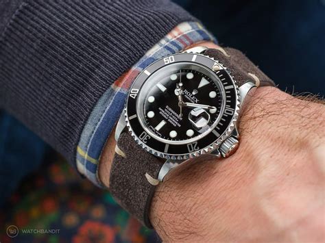 Rolex Submariner suede strap